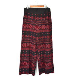 Ashley Blue Aztec Print Wide Leg Pants 2XL XXL